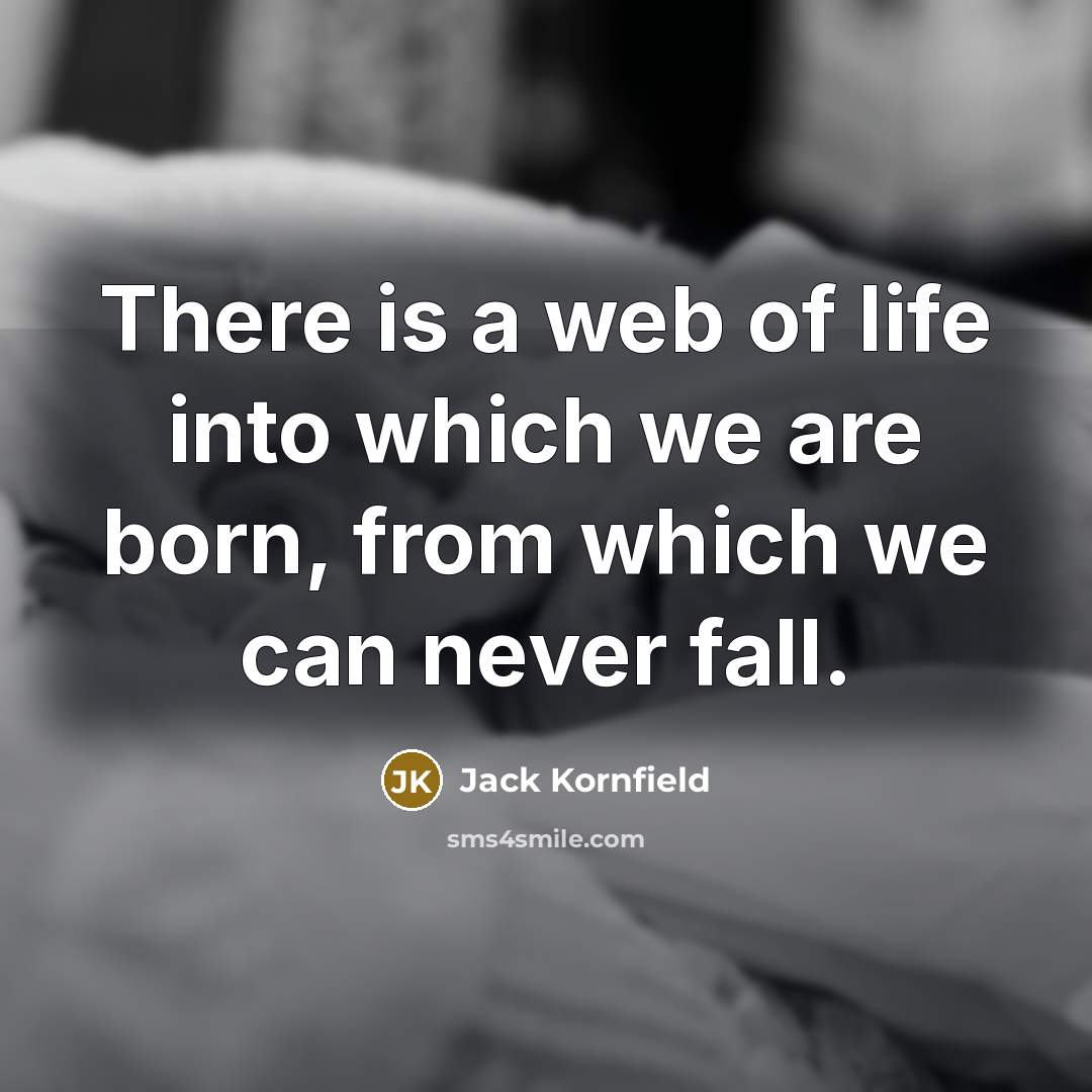 “There is a web of life into which we are…” quote by Jack Kornfield