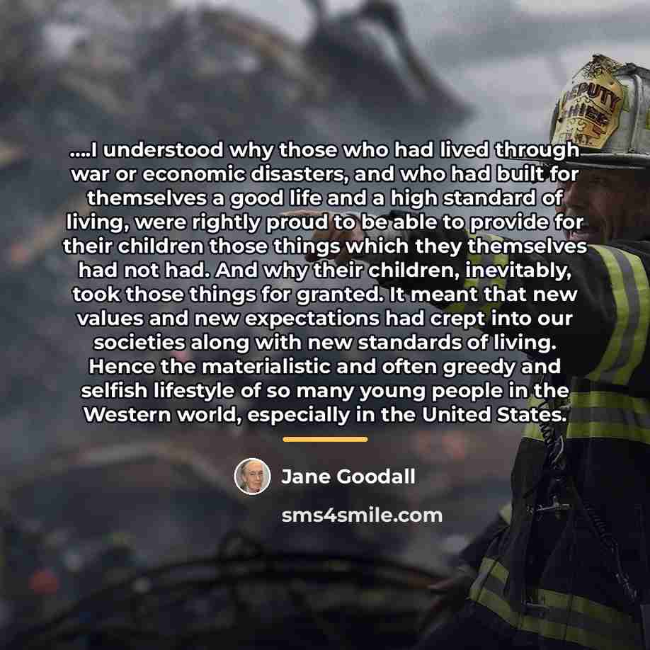 “....I understood why those who had lived through war or…” quote by Jane Goodall
