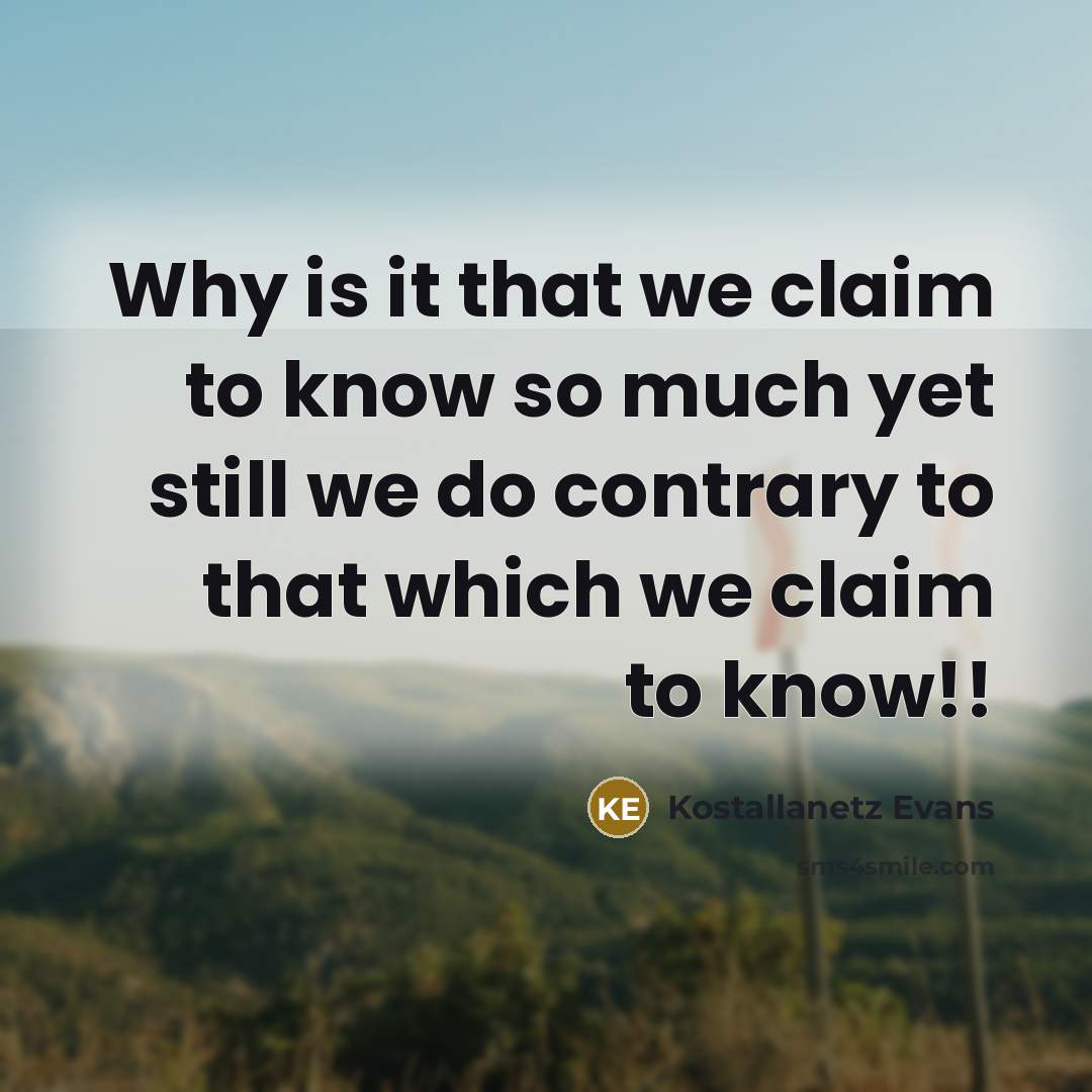 “Why is it that we claim to know so much…” quote by Kostallanetz Evans