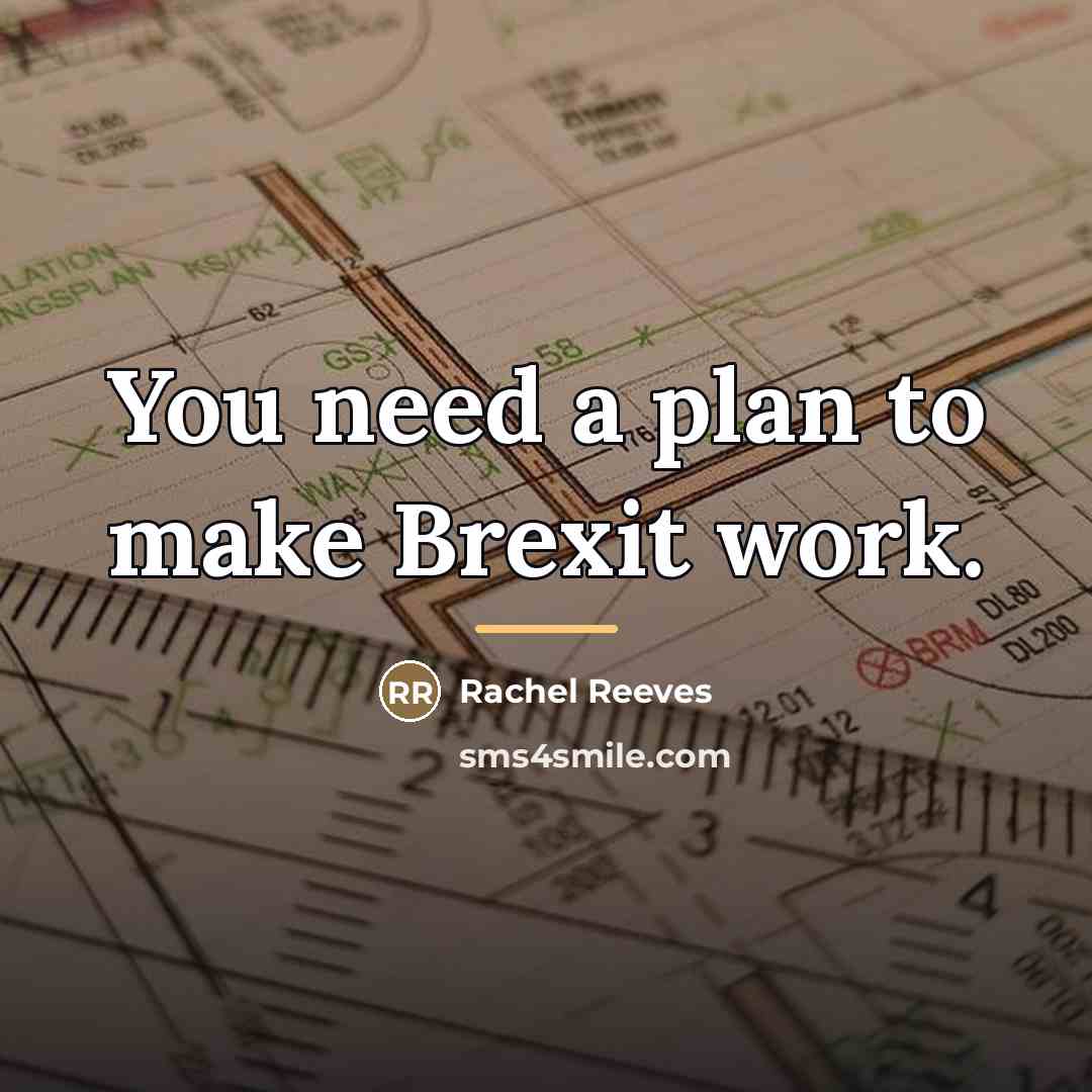 “You need a plan to make Brexit work.…” quote by Rachel Reeves