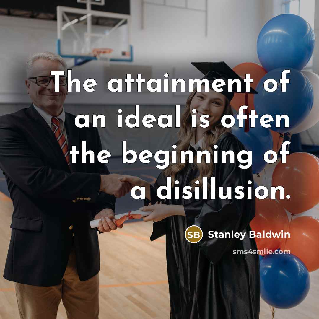 “The attainment of an ideal is often the beginning of…” quote by Stanley Baldwin