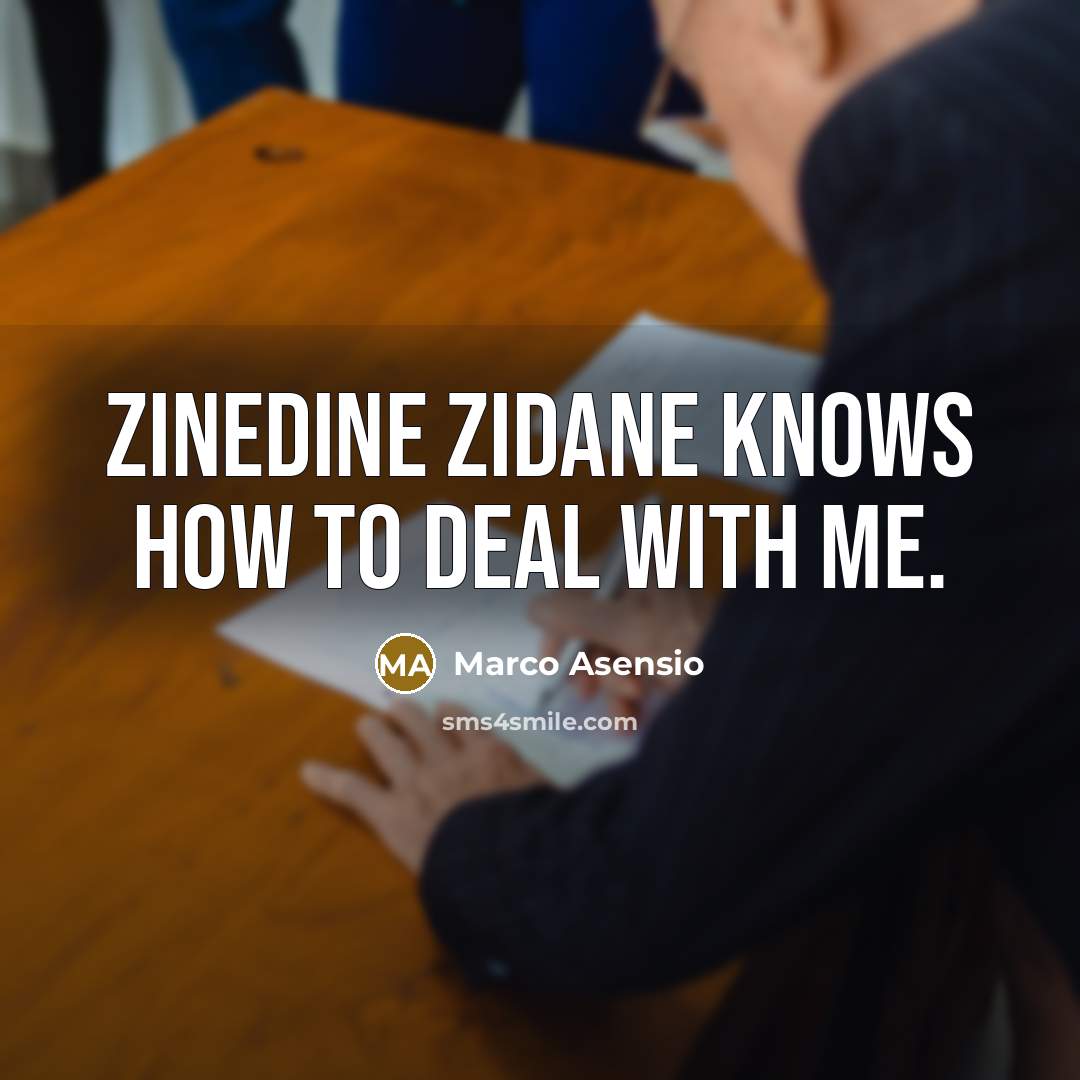 “Zinedine Zidane knows how to deal with me.…” quote by Marco Asensio