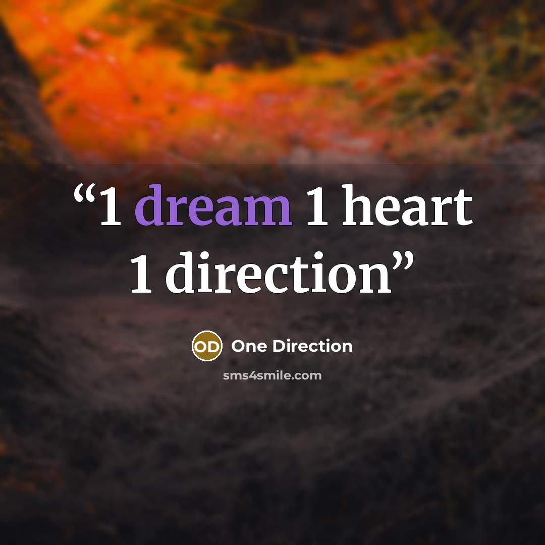 “1 dream 1 heart 1 direction” quote by One Direction