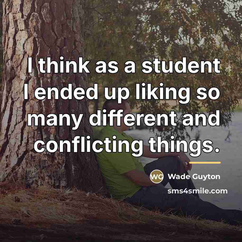 “I think as a student I ended up liking so…” quote by Wade Guyton