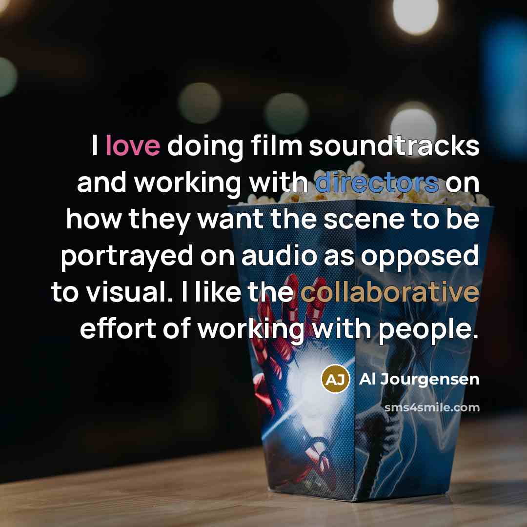 “I love doing film soundtracks and working with directors on…” quote by Al Jourgensen