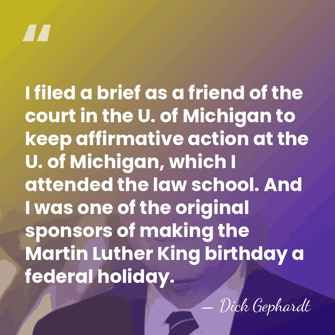 I filed a brief as a friend of the court in the&hellip; - Dick Gephardt