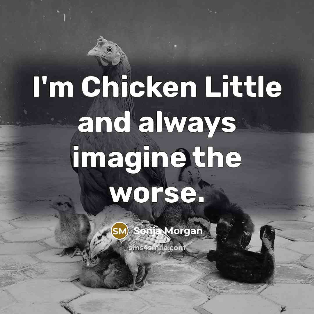 “I'm Chicken Little and always imagine the worse.…” quote by Sonja Morgan
