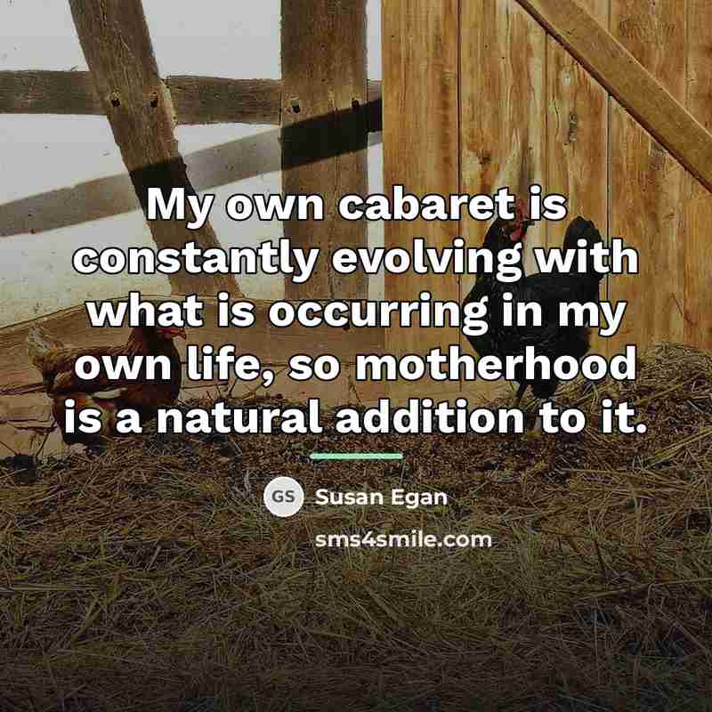 “My own cabaret is constantly evolving with what is occurring…” quote by Susan Egan
