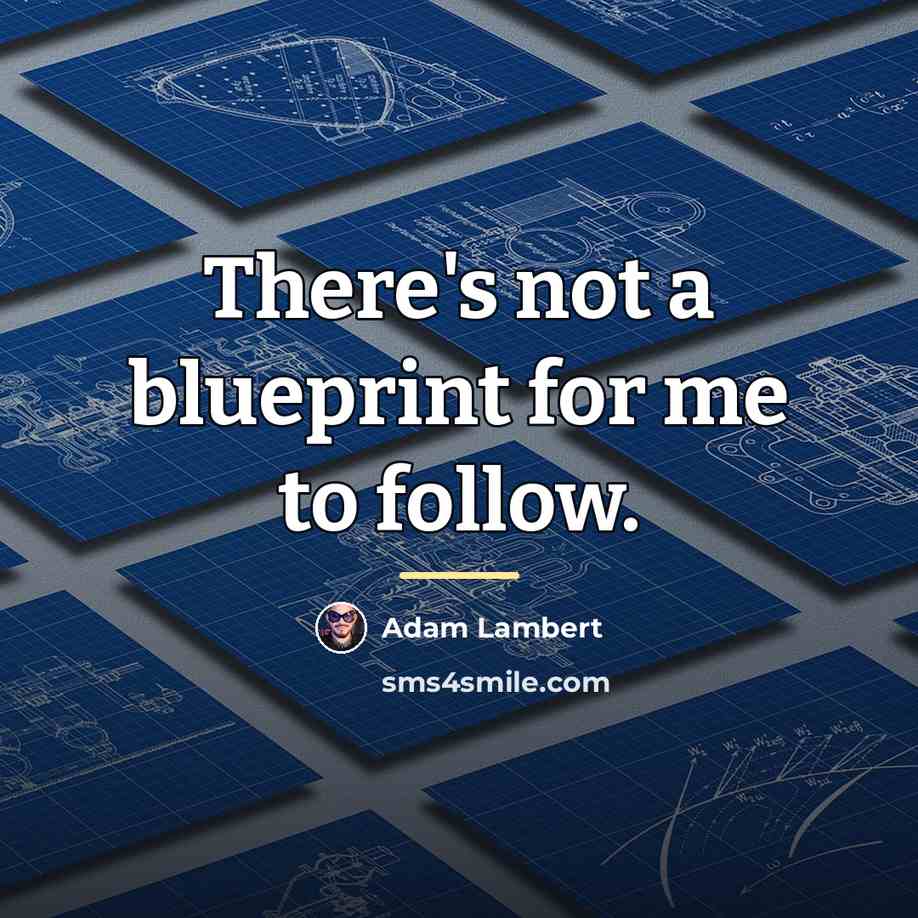 “There's not a blueprint for me to follow.…” quote by Adam Lambert