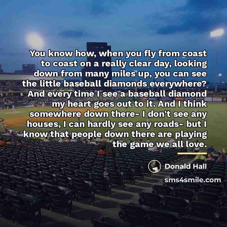 “You know how, when you fly from coast to coast…” quote by Donald Hall