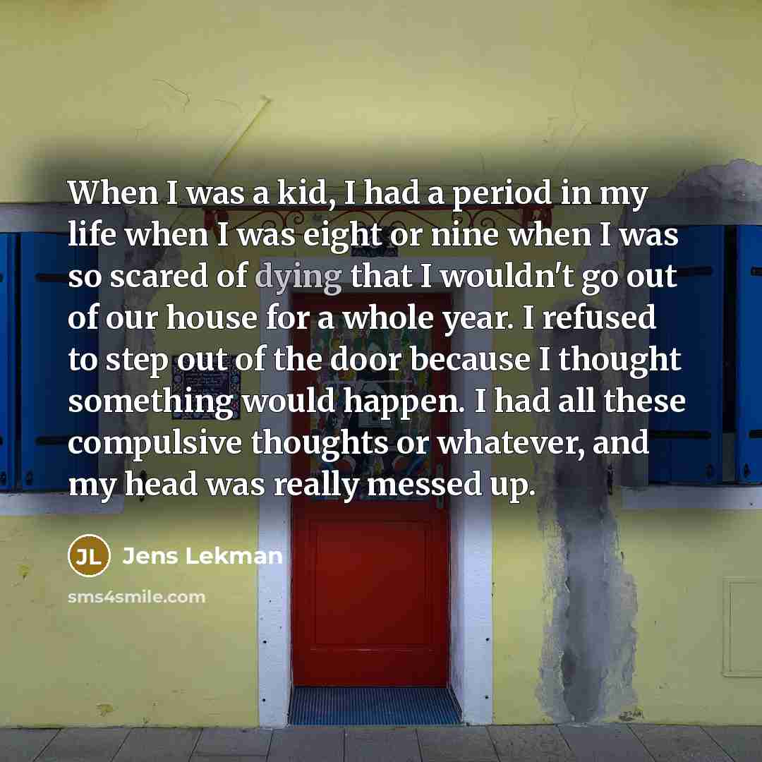 “When I was a kid, I had a period in…” quote by Jens Lekman
