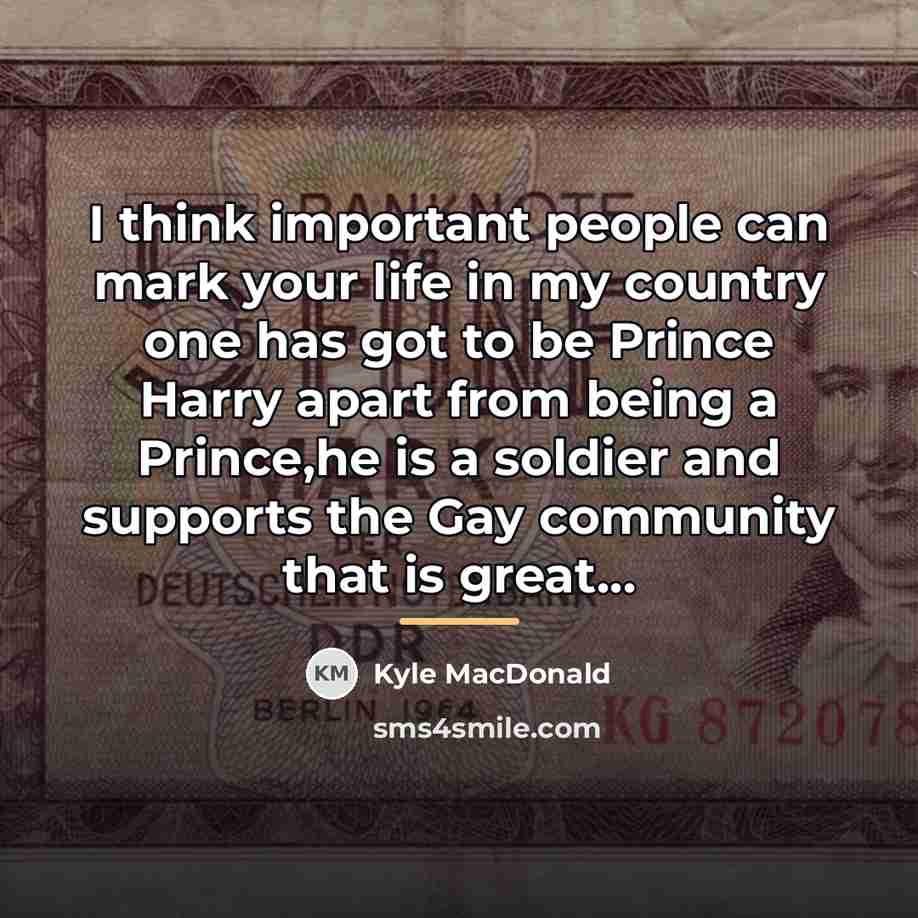 “I think important people can mark your life in my…” quote by Kyle MacDonald
