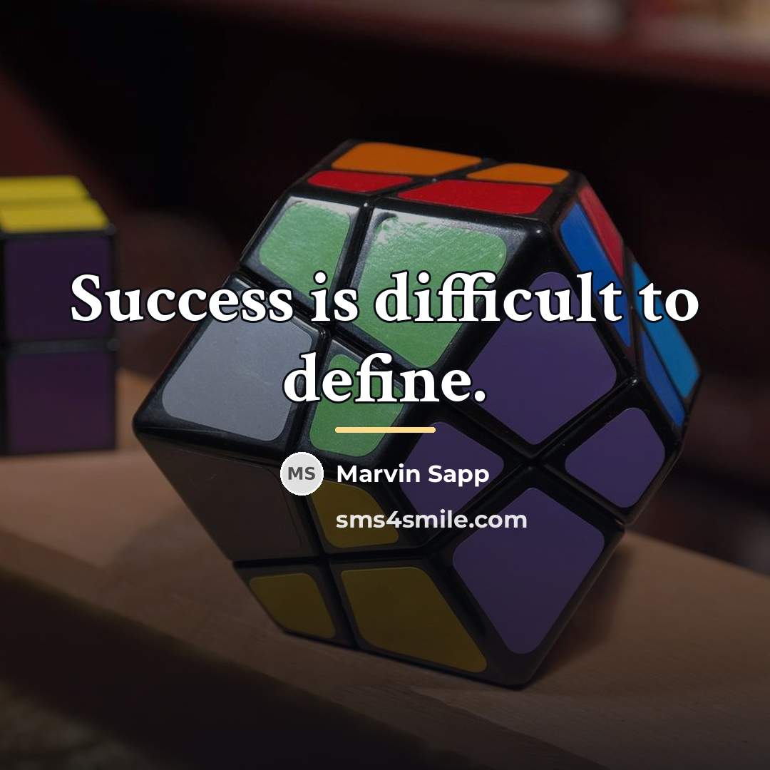 “Success is difficult to define.…” quote by Marvin Sapp