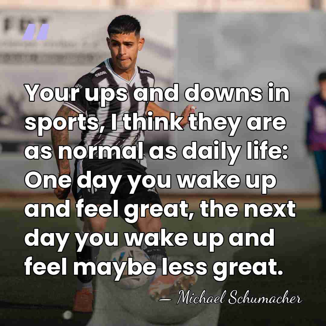 Your ups and downs in sports, I think they are as normal&hellip; - Michael Schumacher
