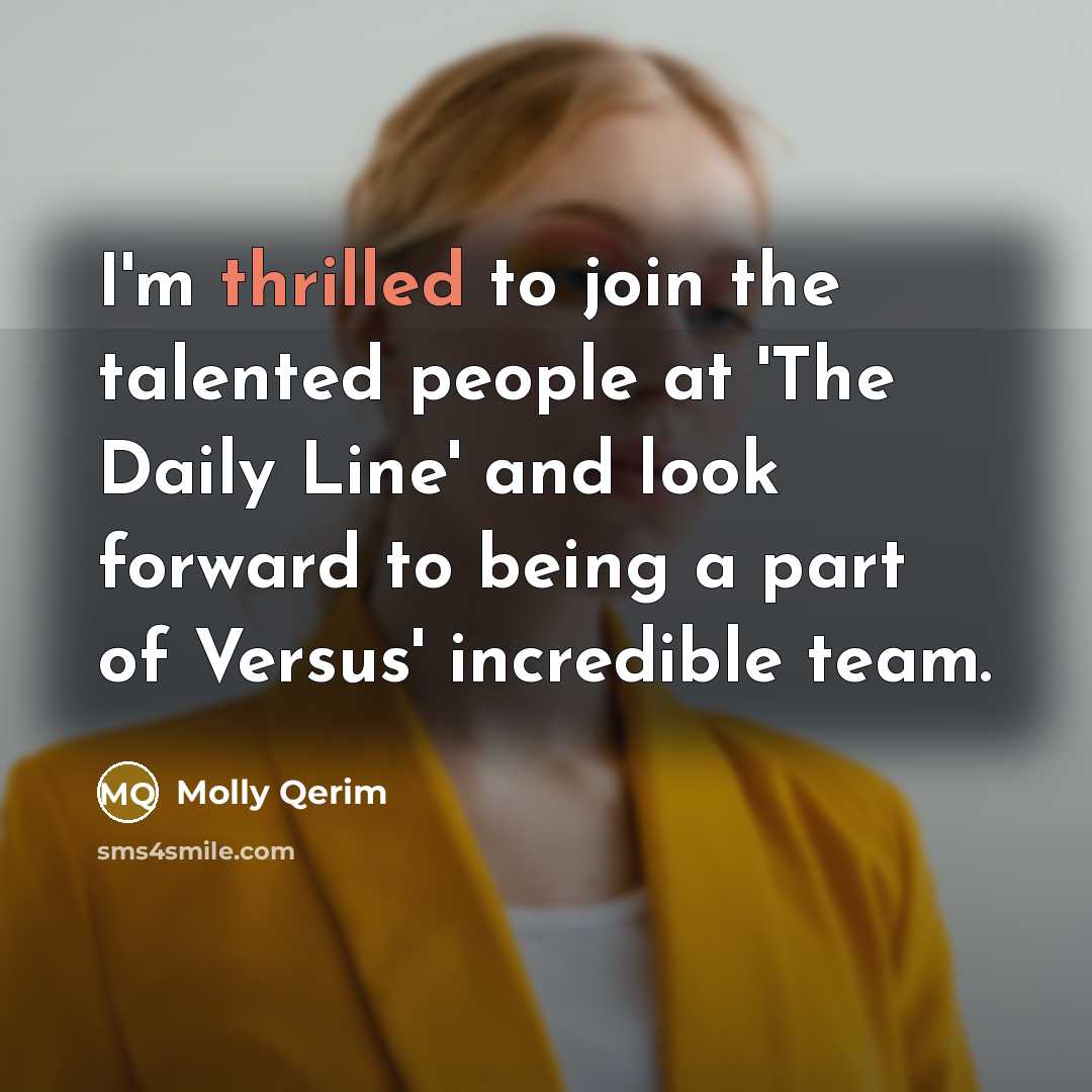 “I'm thrilled to join the talented people at 'The Daily…” quote by Molly Qerim