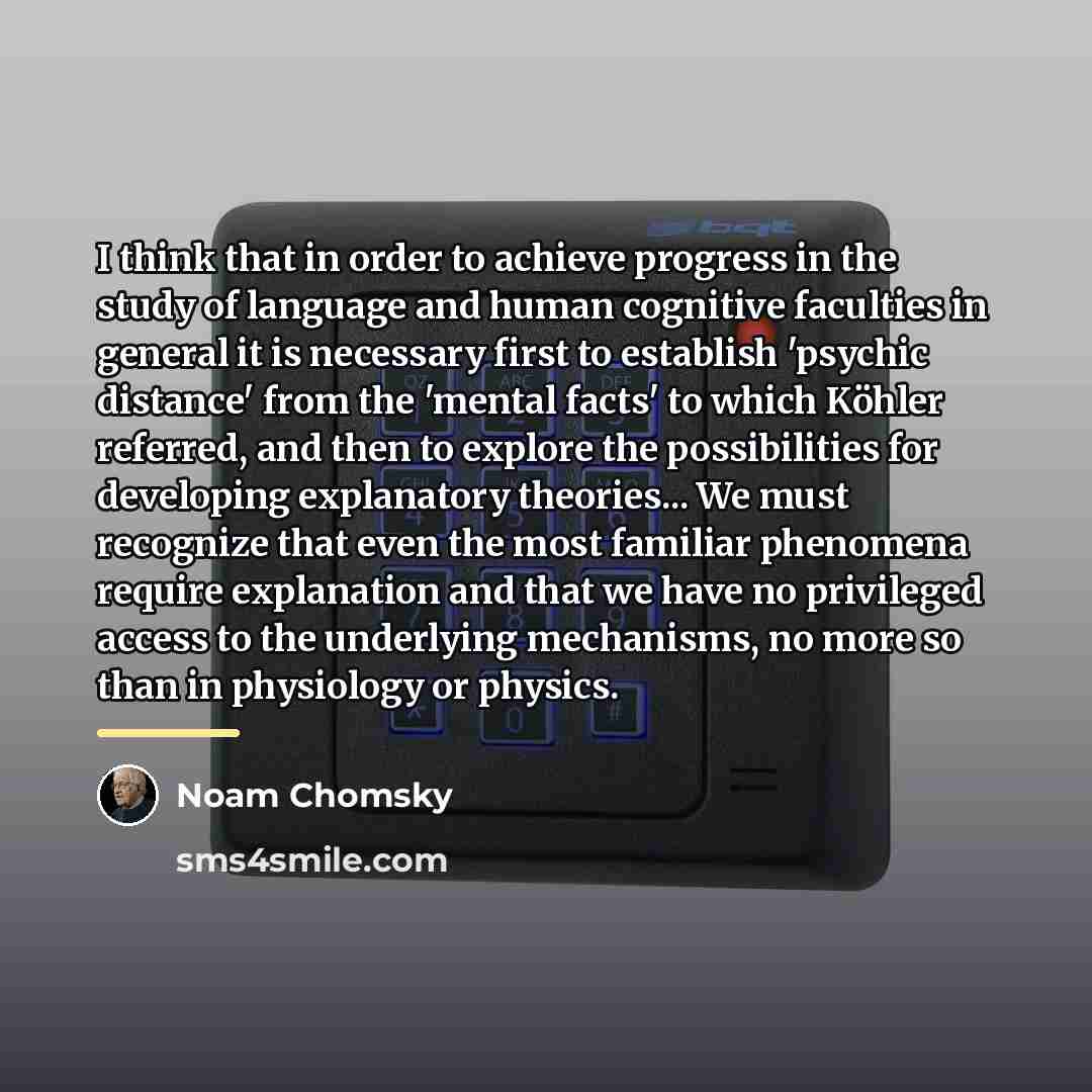 “I think that in order to achieve progress in the…” quote by Noam Chomsky