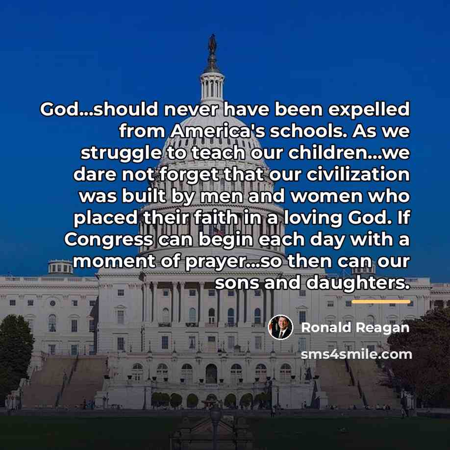 “God...should never have been expelled from America's schools. As we…” quote by Ronald Reagan