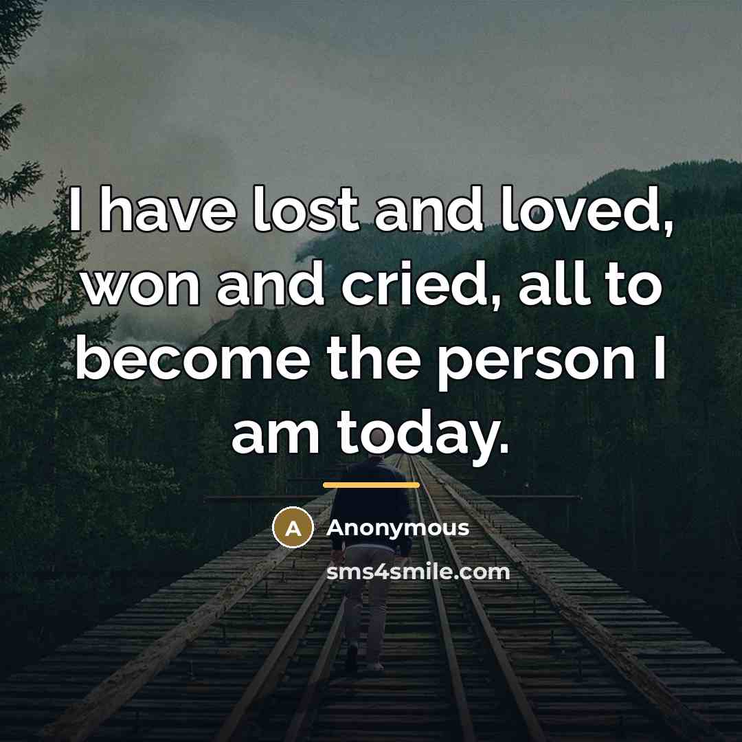 “I have lost and loved, won and cried, all to…” quote by Anonymous