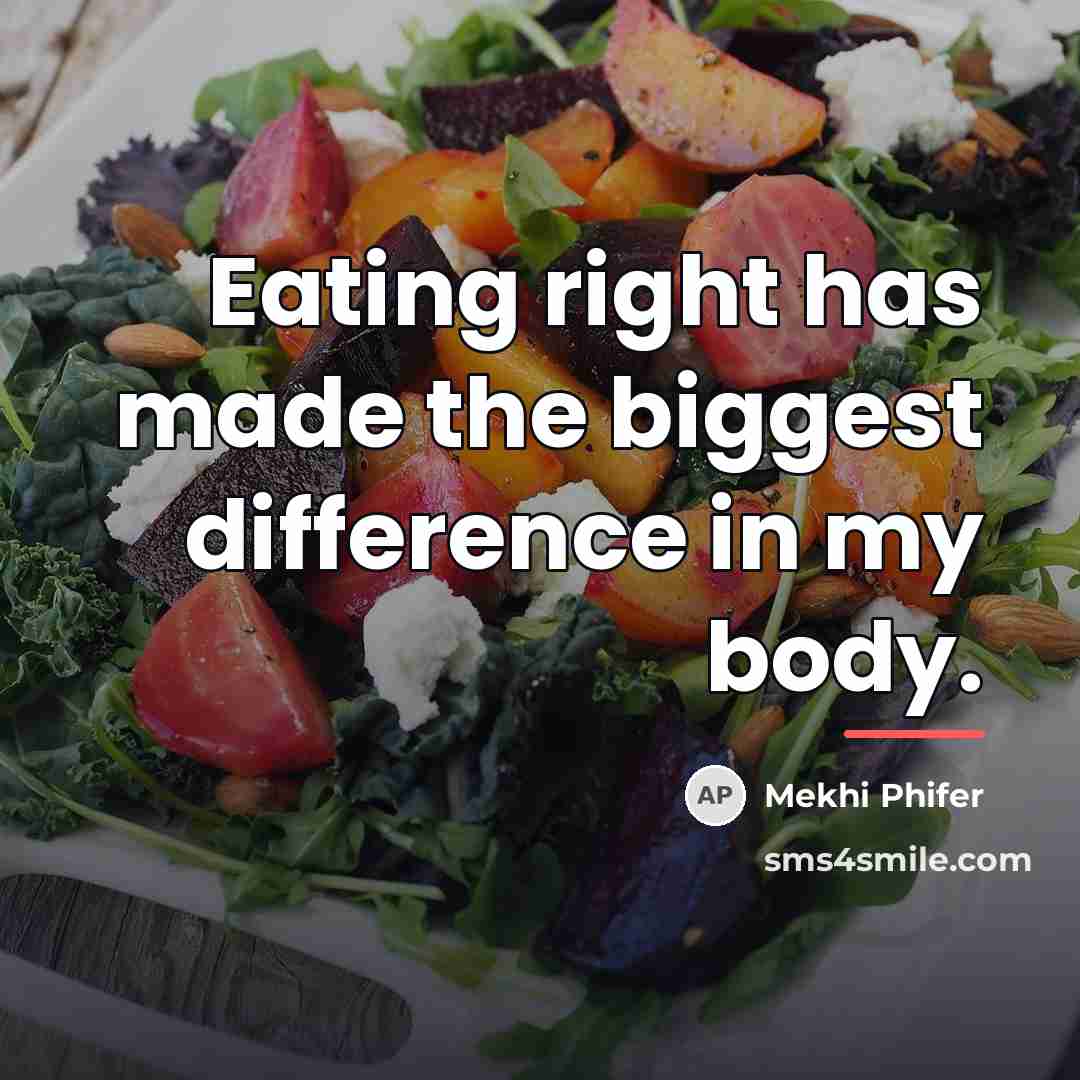 “Eating right has made the biggest difference in my body.…” quote by Mekhi Phifer