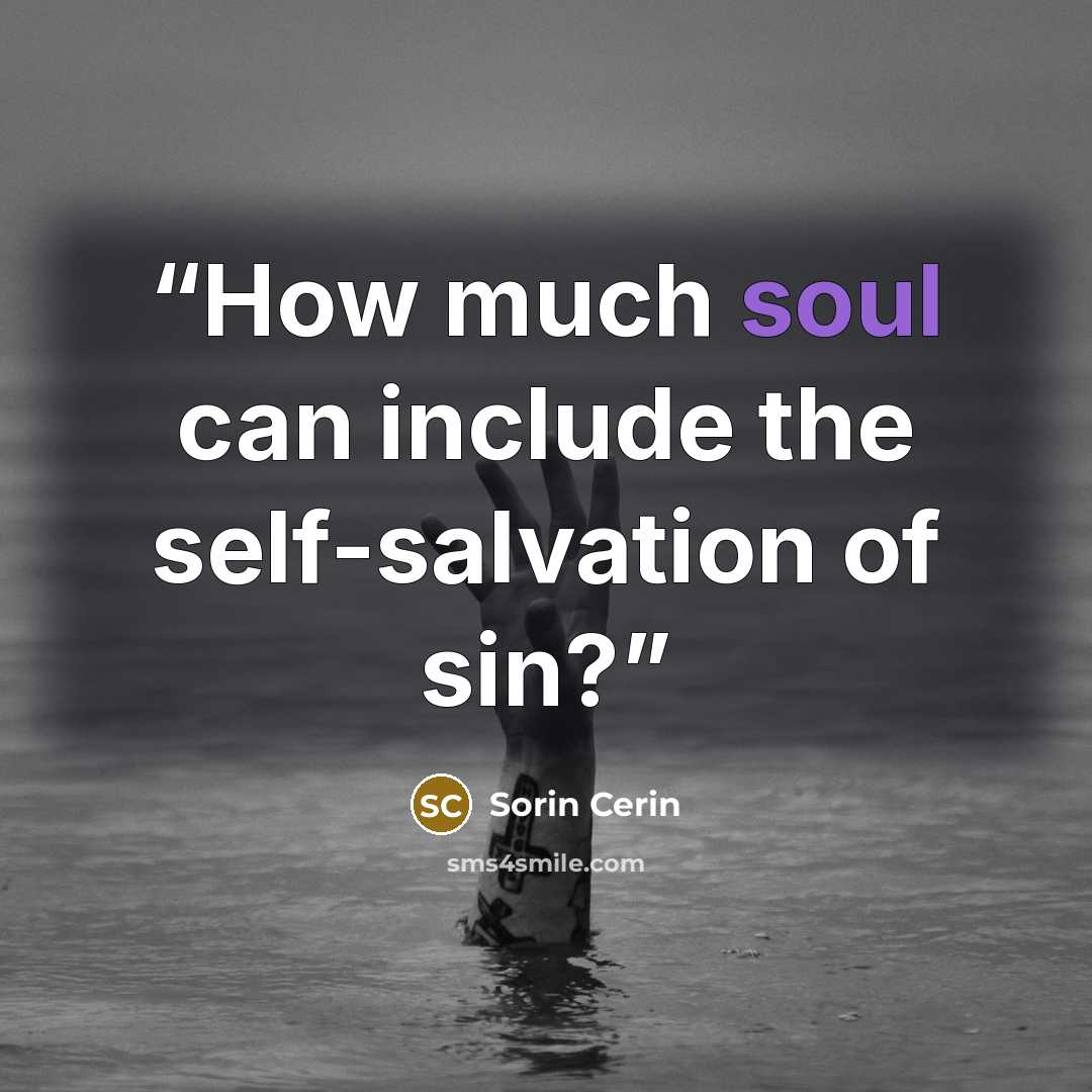 “How much soul can include the self-salvation of sin?” quote by Sorin Cerin