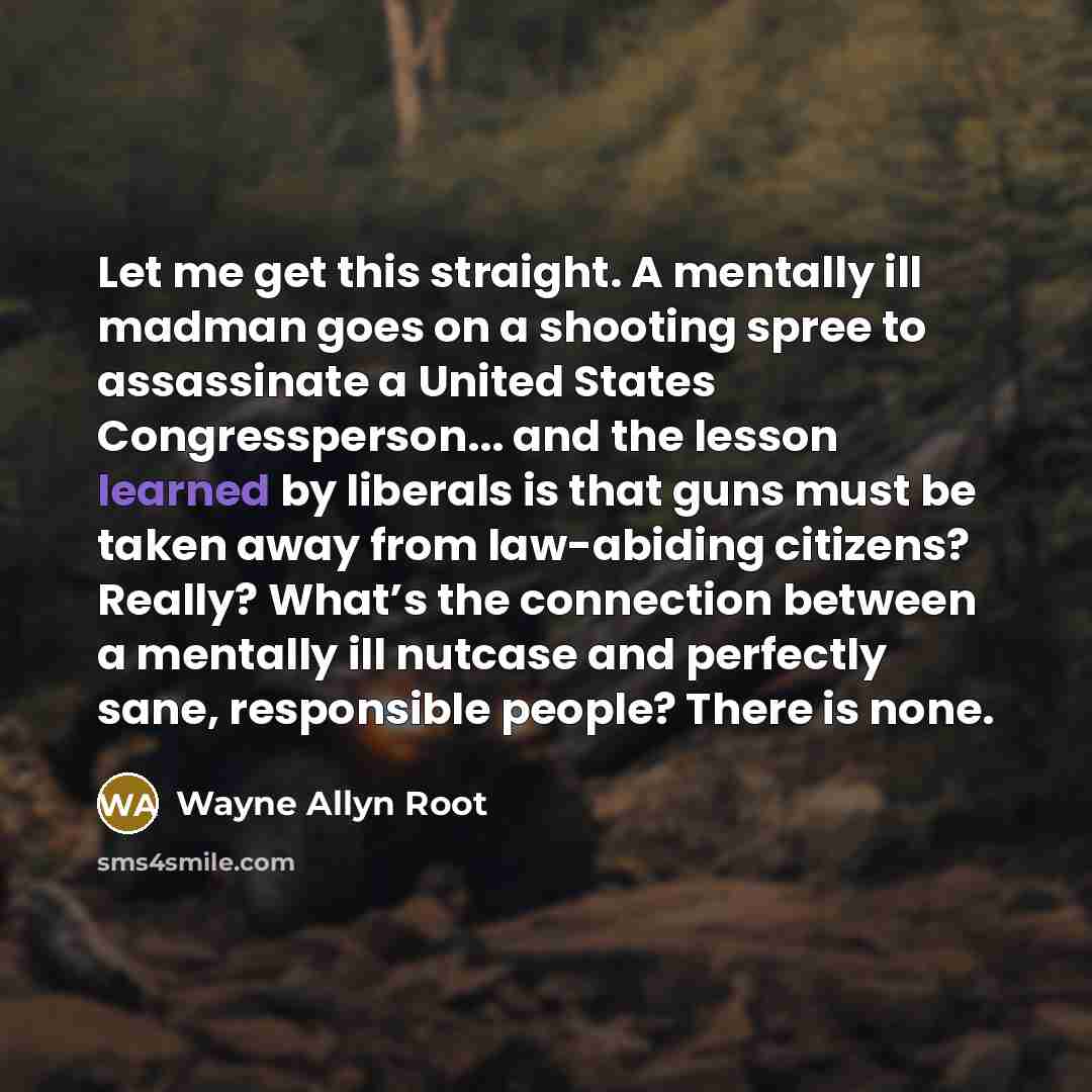 “Let me get this straight. A mentally ill madman goes…” quote by Wayne Allyn Root