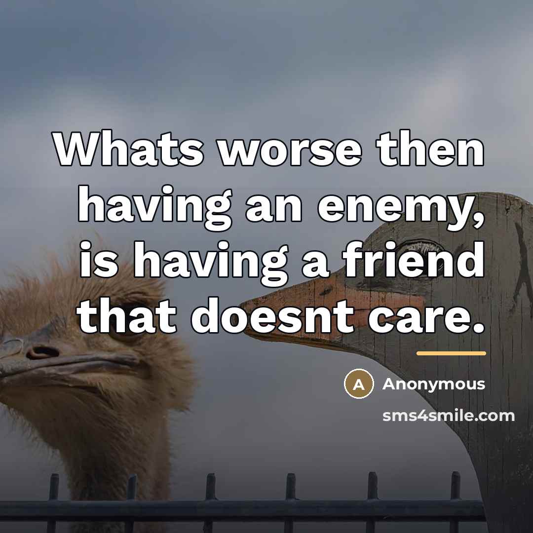 “Whats worse then having an enemy, is having a friend…” quote by Anonymous