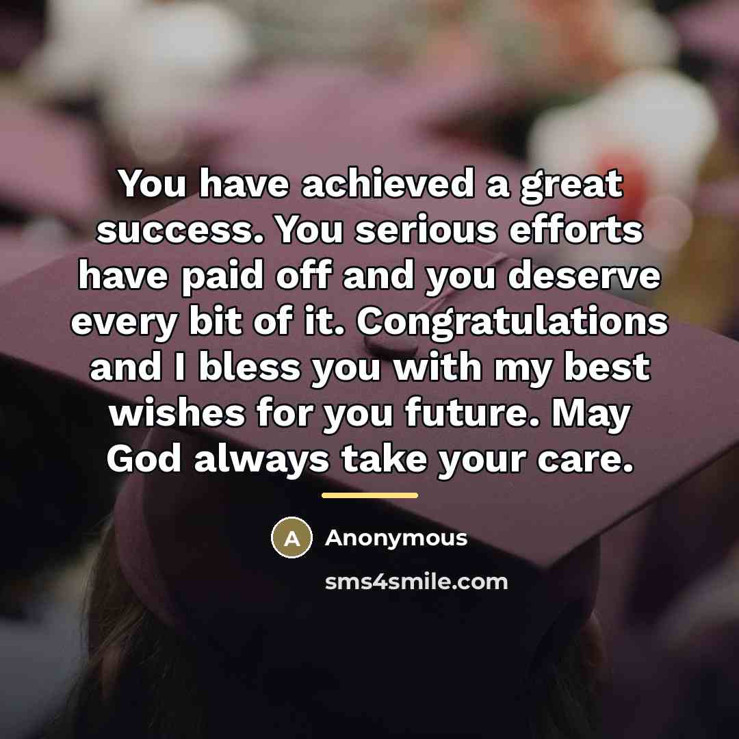 “You have achieved a great success. You serious efforts have…” quote by Anonymous