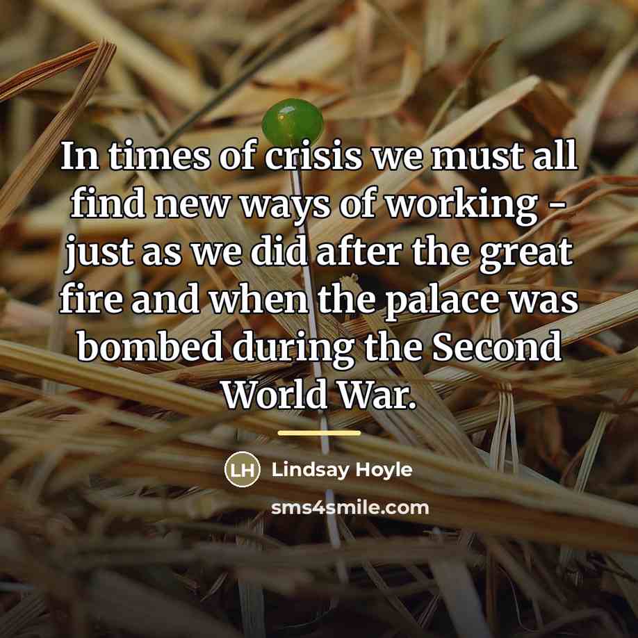 “In times of crisis we must all find new ways…” quote by Lindsay Hoyle