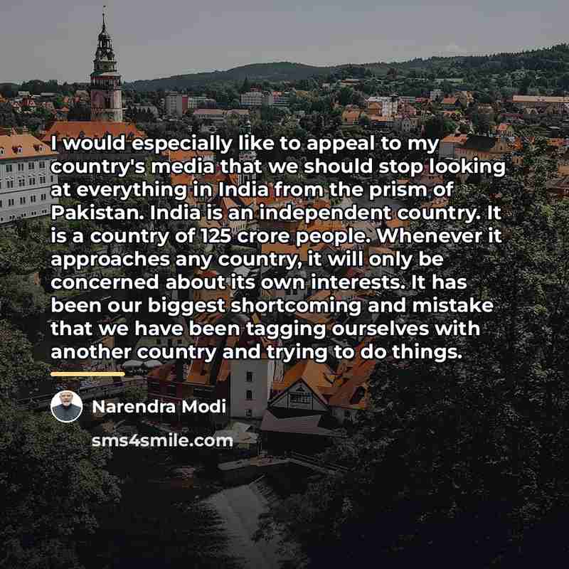 “I would especially like to appeal to my country's media…” quote by Narendra Modi