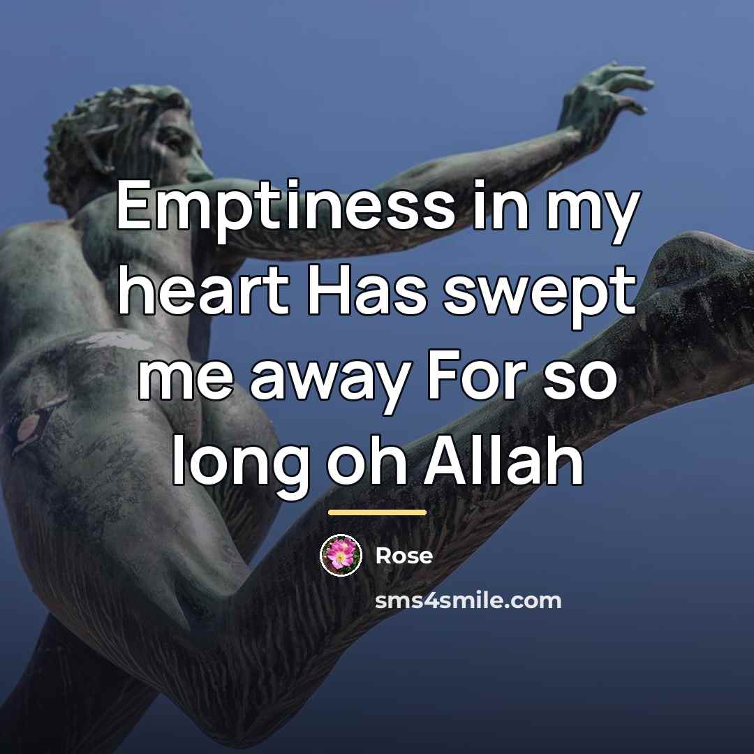“Emptiness in my heart Has swept me away For so…” quote by Rose