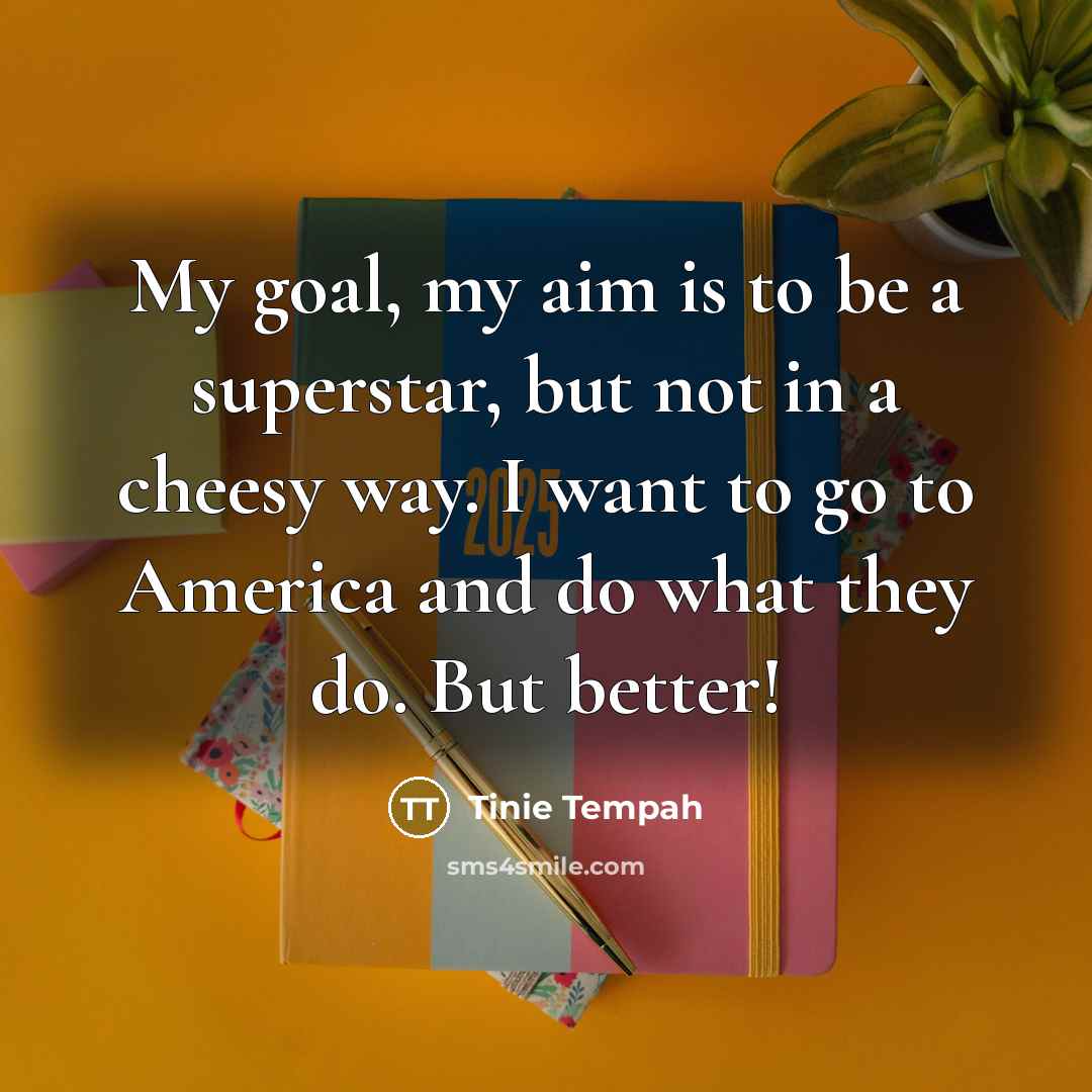 “My goal, my aim is to be a superstar, but…” quote by Tinie Tempah