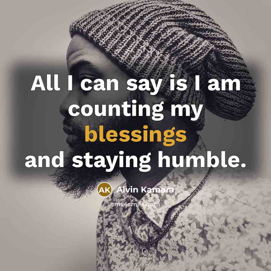 “All I can say is I am counting my blessings…” quote by Alvin Kamara