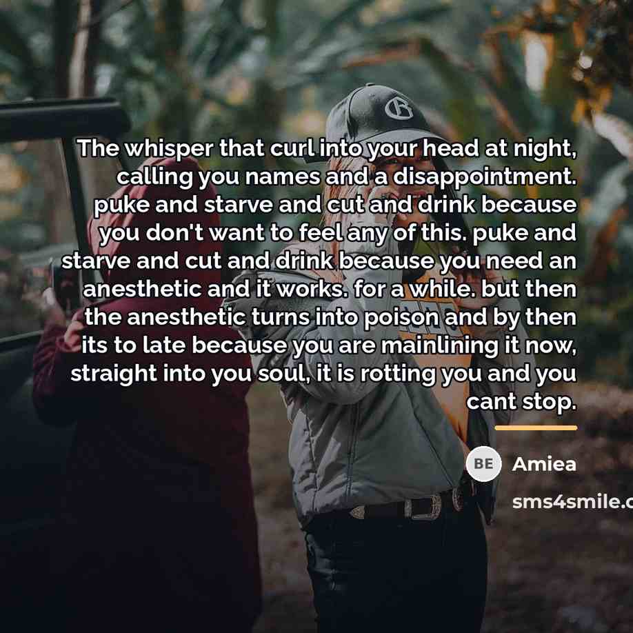 “The whisper that curl into your head at night, calling…” quote by Amiea