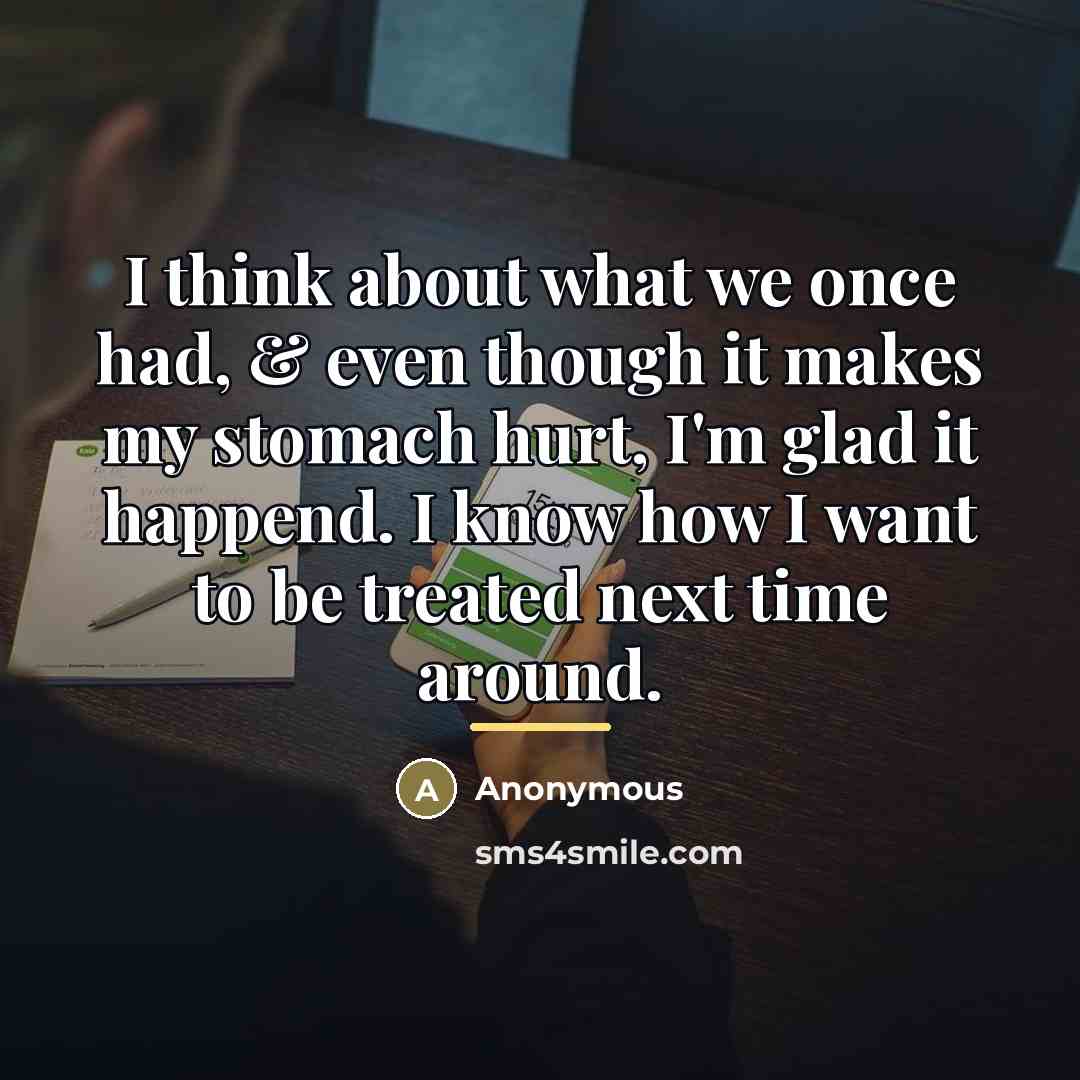 “I think about what we once had, & even though…” quote by Anonymous