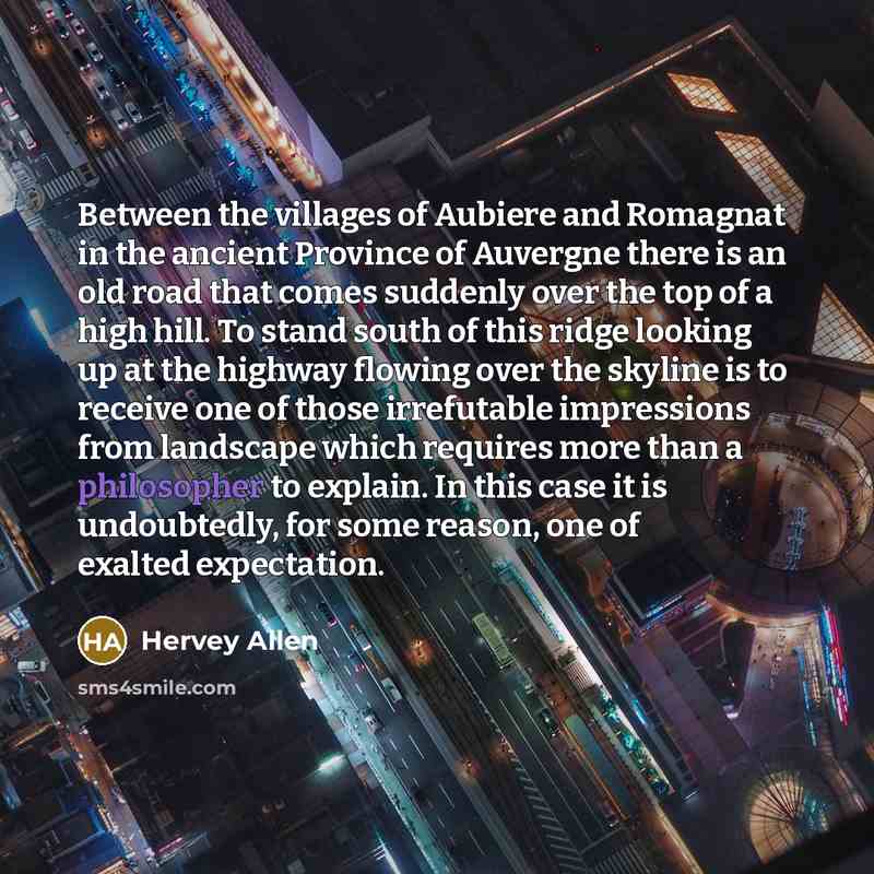 “Between the villages of Aubiere and Romagnat in the ancient…” quote by Hervey Allen