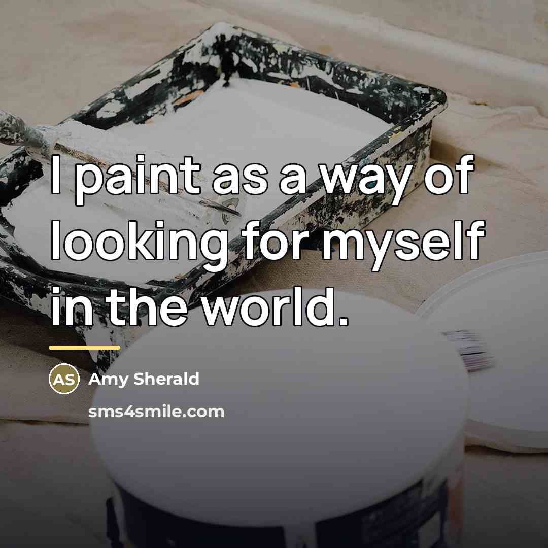 “I paint as a way of looking for myself in…” quote by Amy Sherald