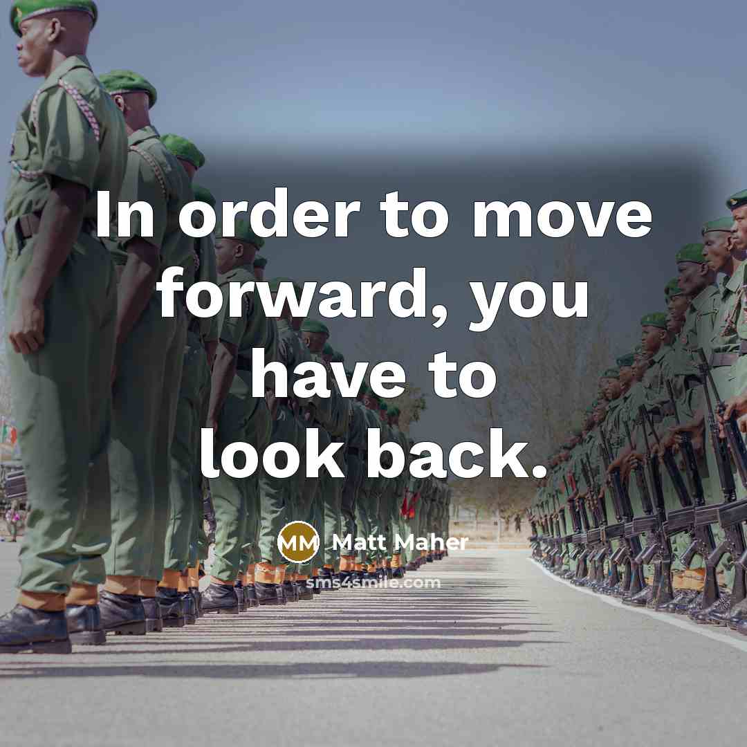 “In order to move forward, you have to look back.…” quote by Matt Maher