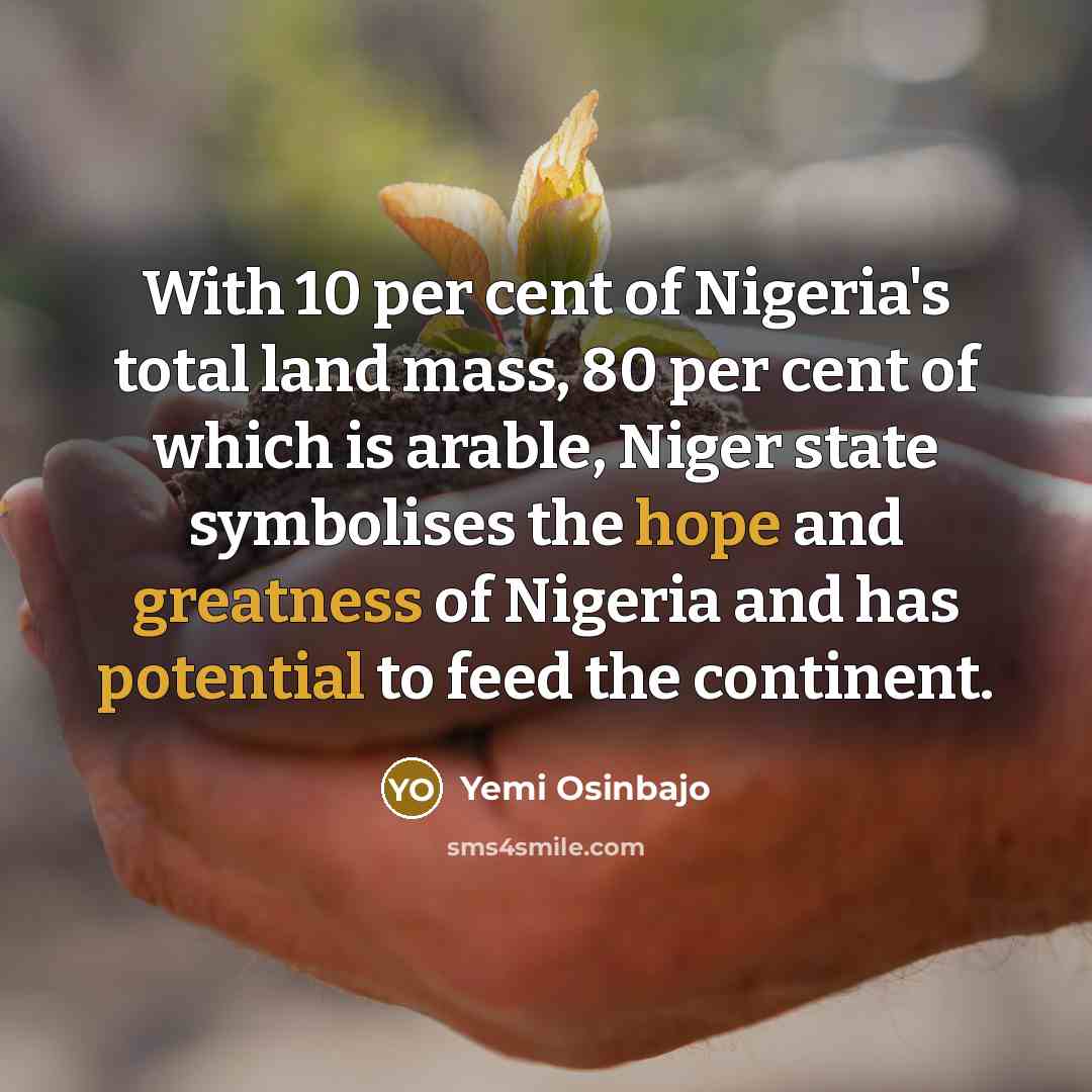 “With 10 per cent of Nigeria's total land mass, 80…” quote by Yemi Osinbajo