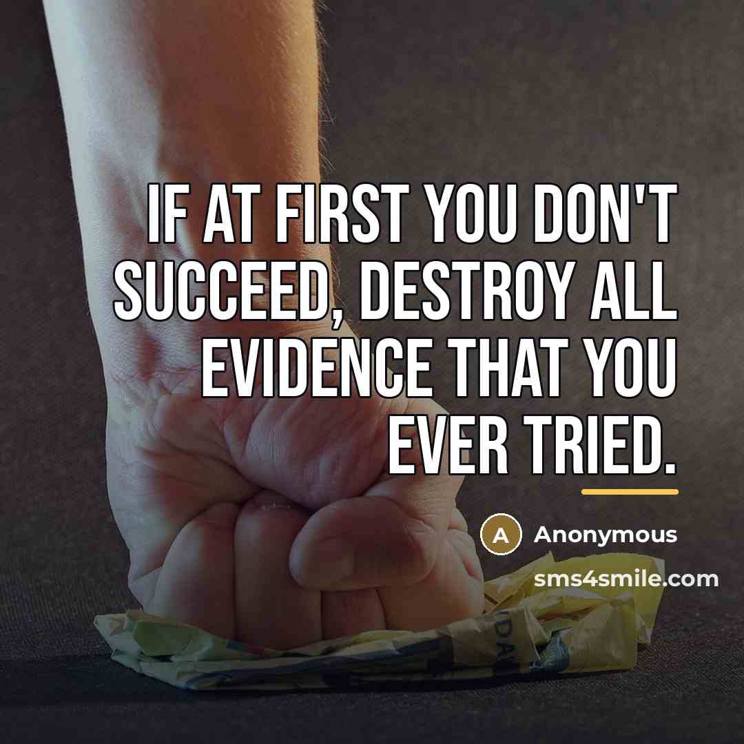 “If at first you don't succeed, destroy all evidence that…” quote by Phoebe McKeeby