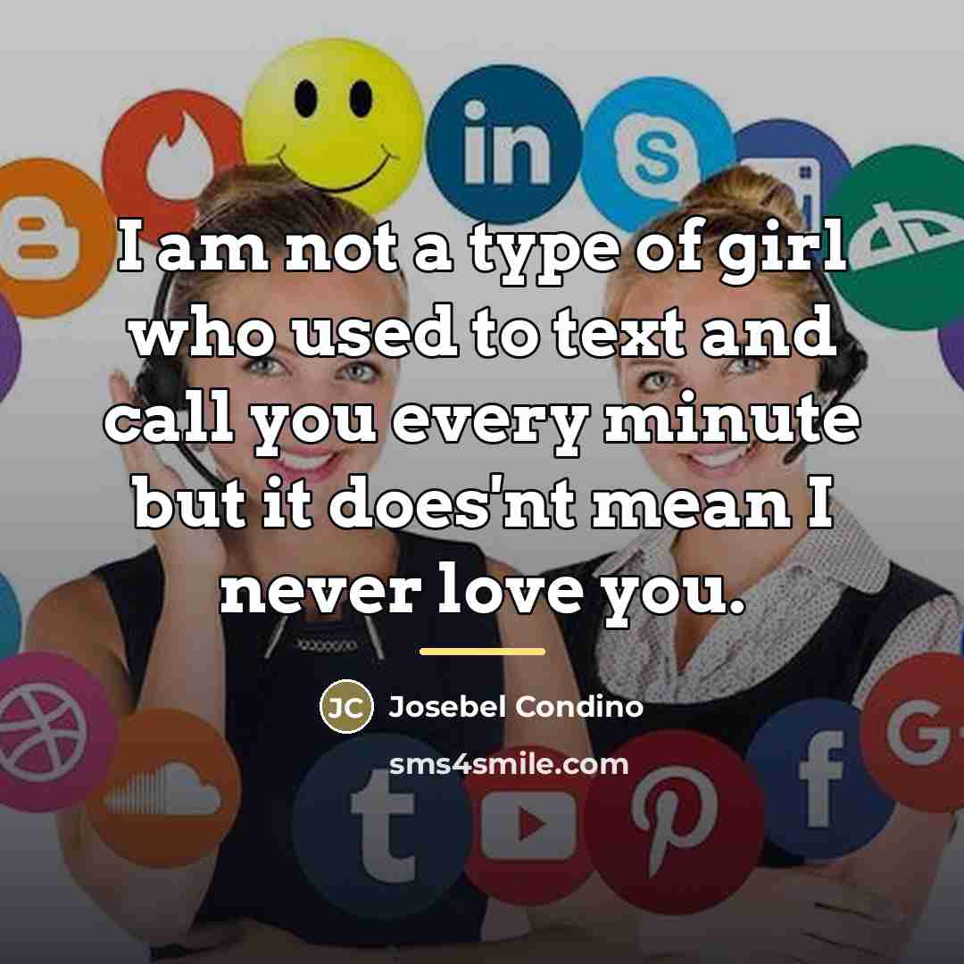 “I am not a type of girl who used to…” quote by Josebel Condino