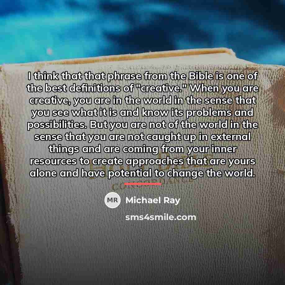 “I think that that phrase from the Bible is one…” quote by Michael Ray