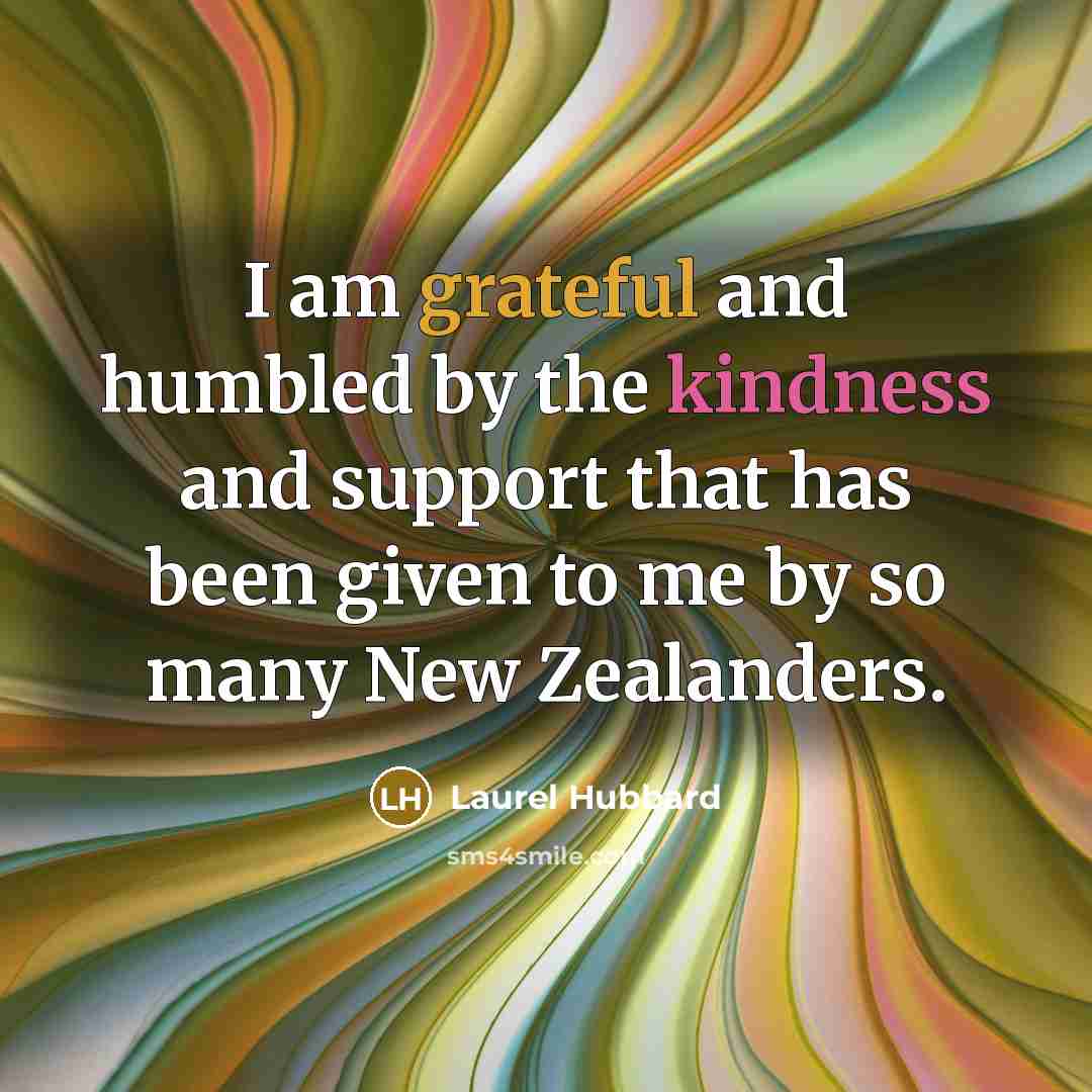 “I am grateful and humbled by the kindness and support…” quote by Laurel Hubbard