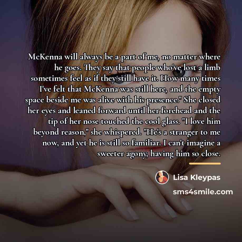 “McKenna will always be a part of me, no matter…” quote by Lisa Kleypas