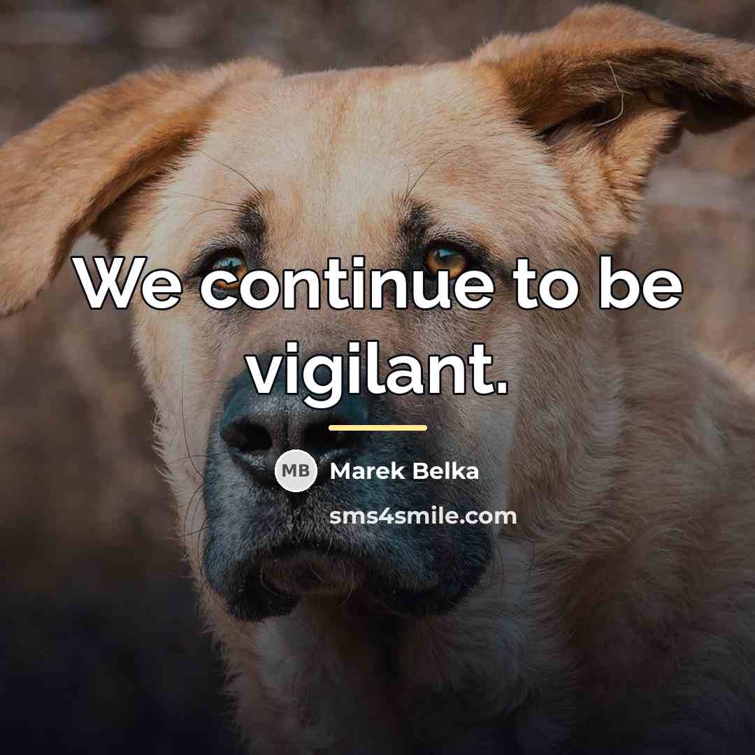 “We continue to be vigilant.…” quote by Marek Belka
