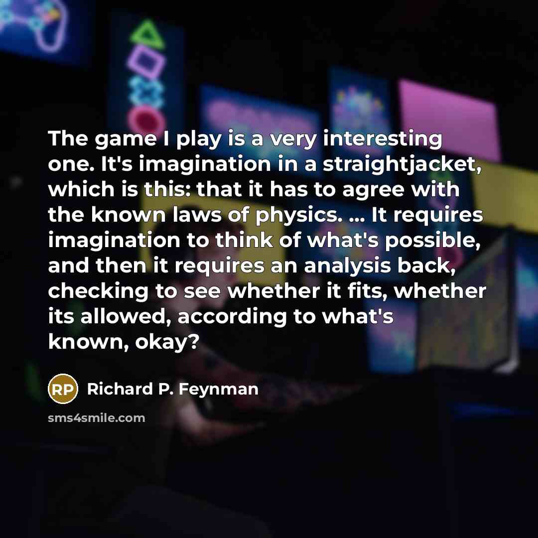 “The game I play is a very interesting one. It's…” quote by Richard P. Feynman