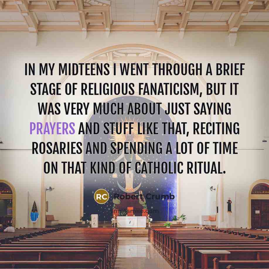 “In my midteens I went through a brief stage of…” quote by Robert Crumb