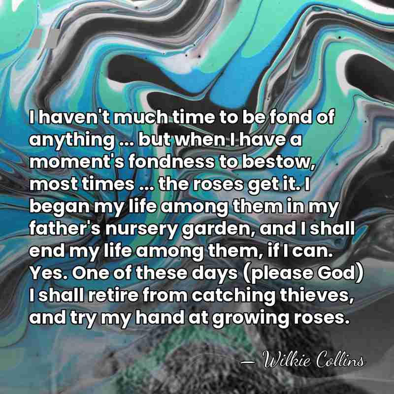I haven't much time to be fond of anything ... but when&hellip; - Wilkie Collins