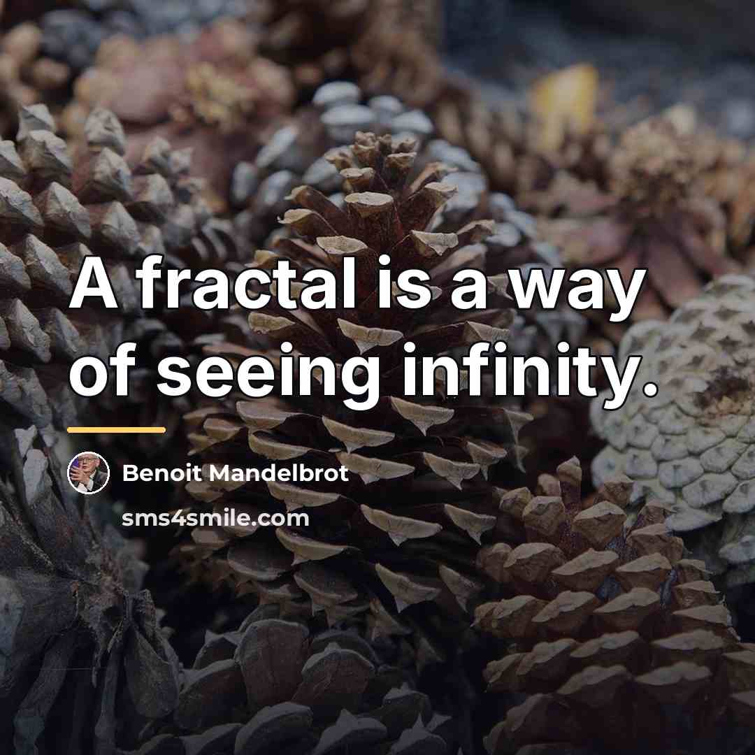 “A fractal is a way of seeing infinity.…” quote by Benoit Mandelbrot