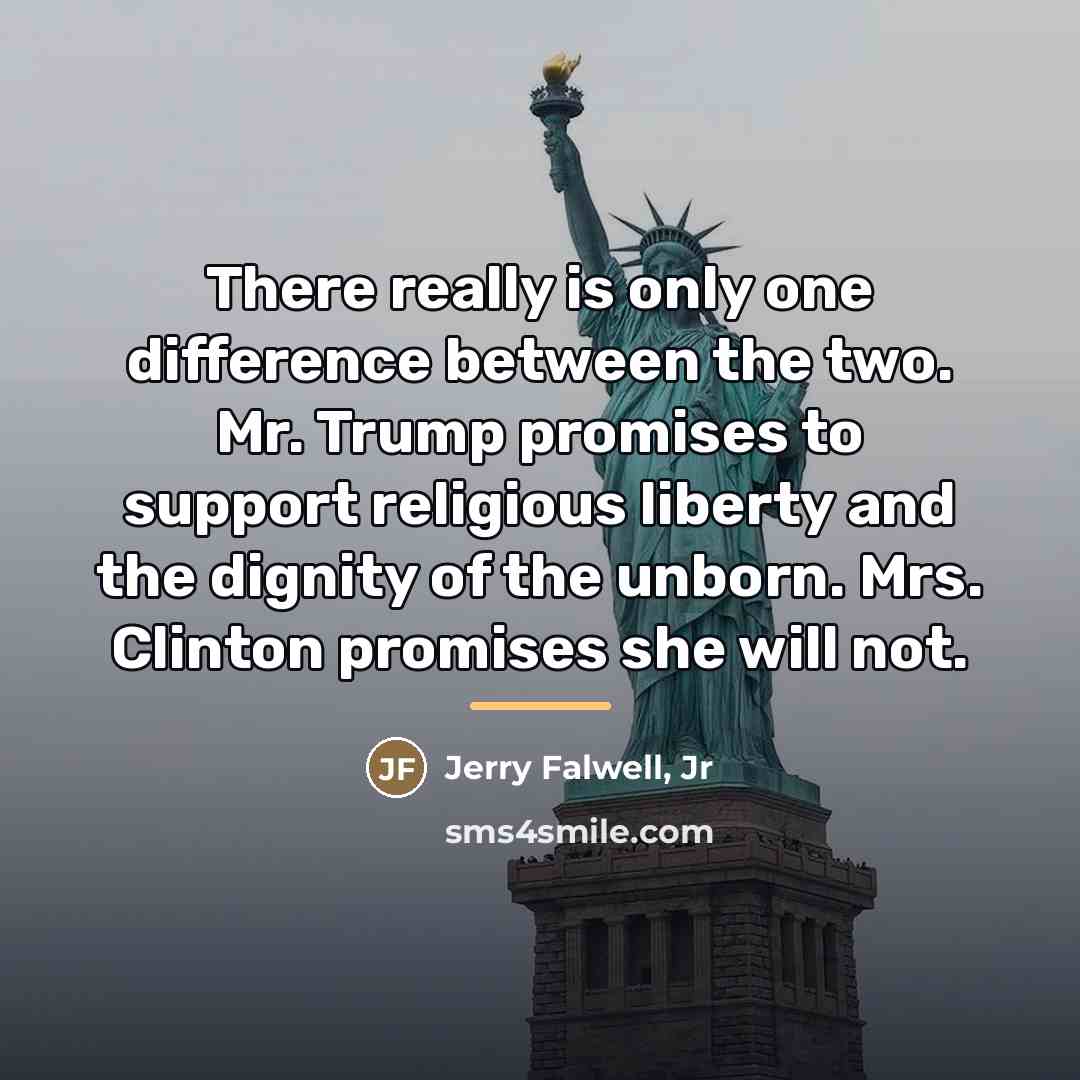 “There really is only one difference between the two. Mr.…” quote by Jerry Falwell, Jr