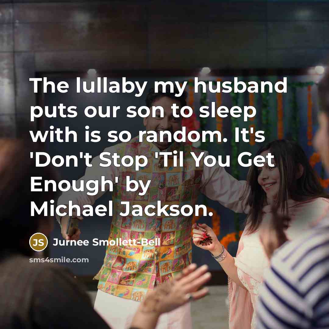 “The lullaby my husband puts our son to sleep with…” quote by Jurnee Smollett-Bell
